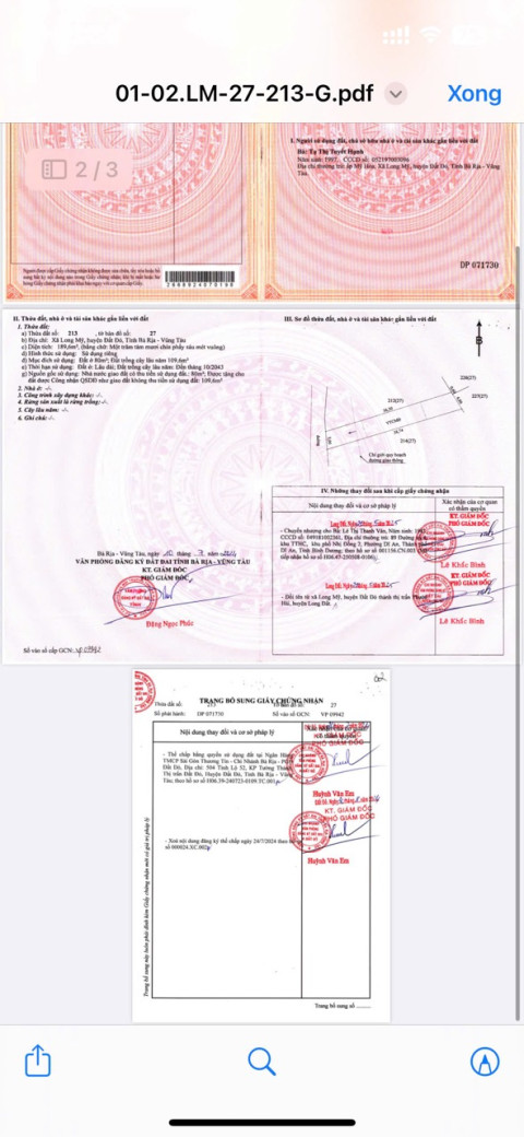 Đất nền xã Phước Hải - Đối diện hồ Bút Thiền 149m2 sẵn 80m2 thổ cư nở hậu